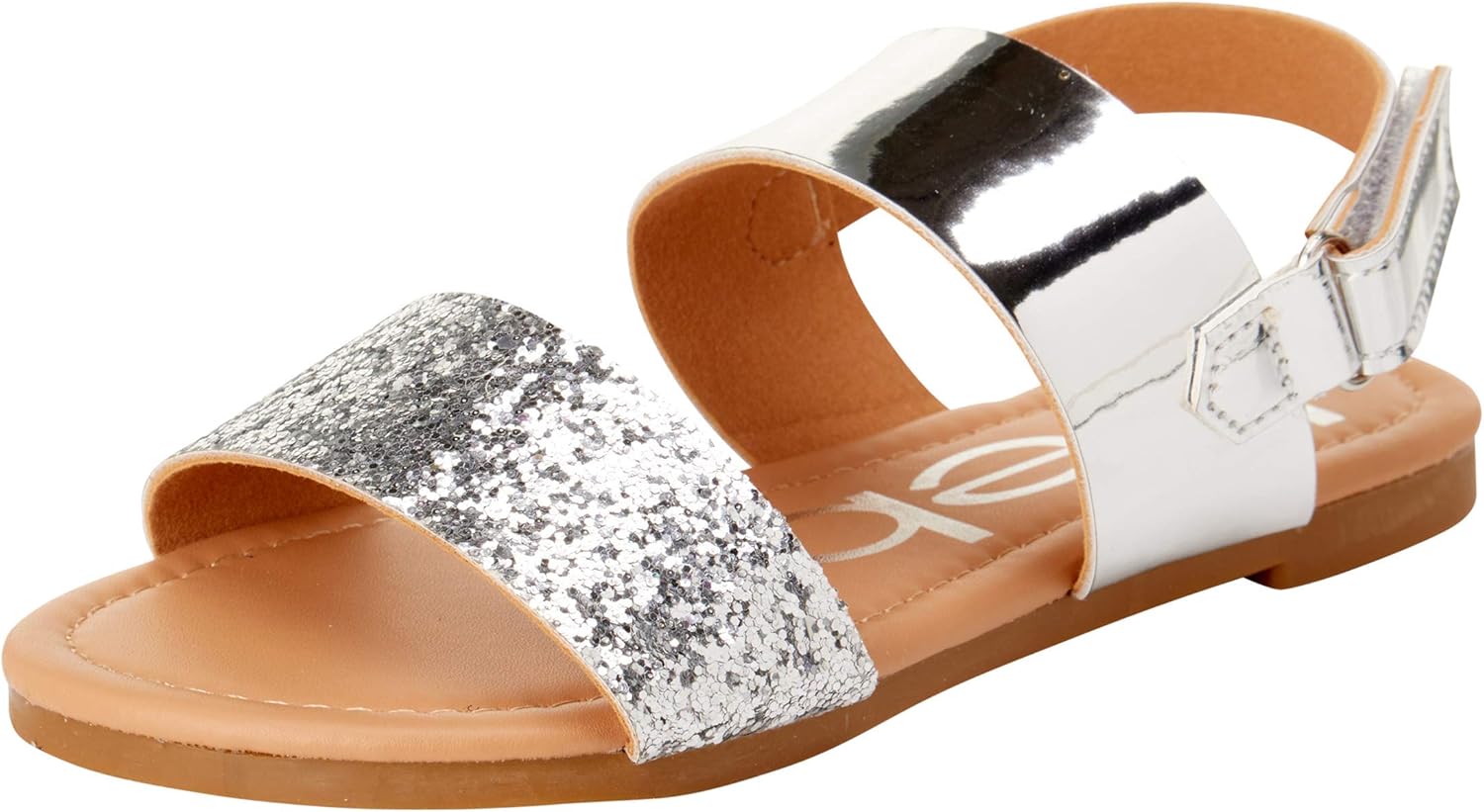 Сандалии для девочек bebe - сандалии для больших девочек и малышей с прочными кожаными ремешками и блестками, летние праздничные туфли для девочек, серебряный
Сандалии для девочек bebe - сандалии для больших девочек и малышей с прочными кожаными ремешками и блестками, летние праздничные туфли для девочек, серебряный