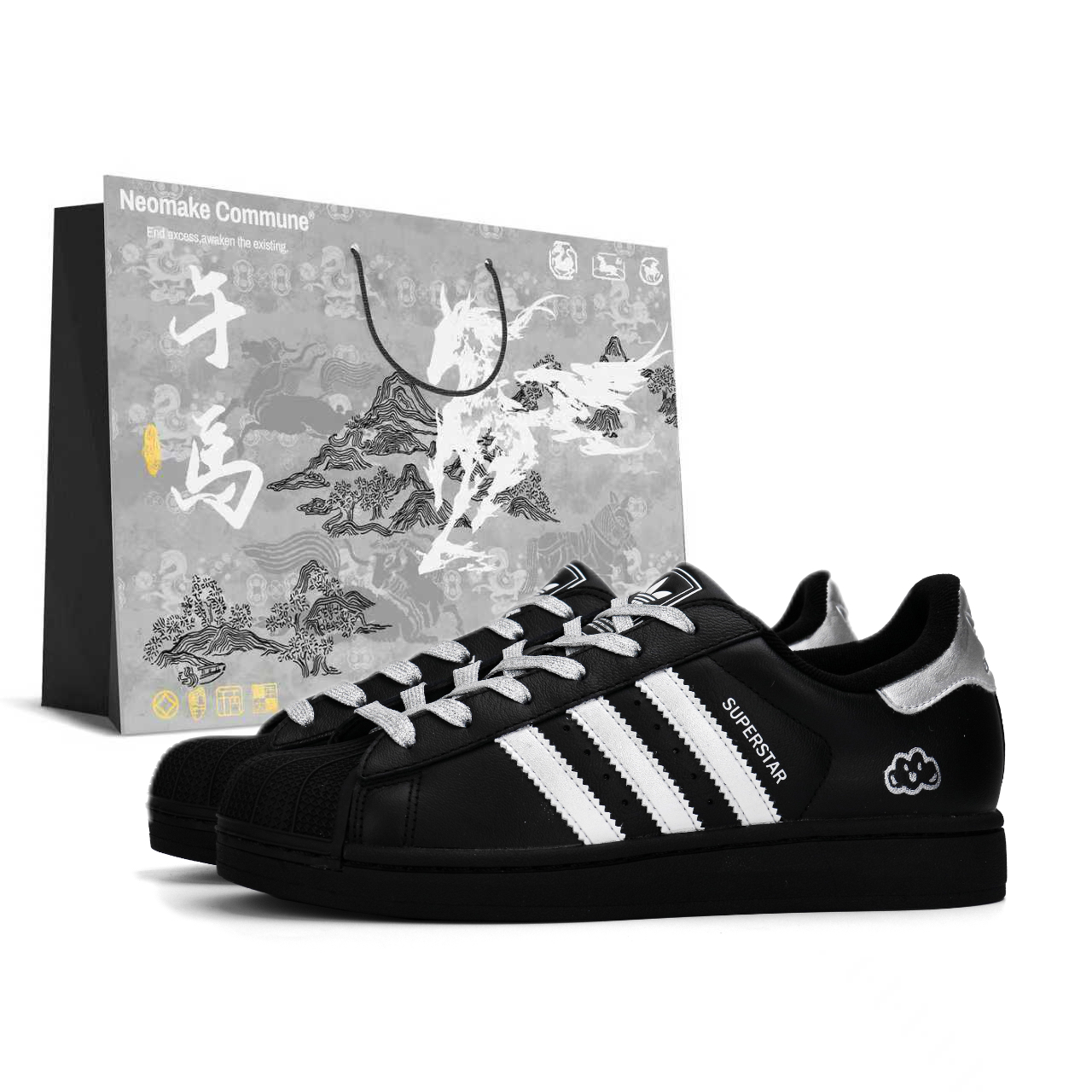 Superstar 2 Ink Horse Chasing Clouds кожаный кроссовок с защитой от ударов и истирания, низкий Adidas Originals, серебро, shopping bag
Superstar 2 Ink Horse Chasing Clouds кожаный кроссовок с защитой от ударов и истирания, низкий Adidas Originals, серебро, shopping bag