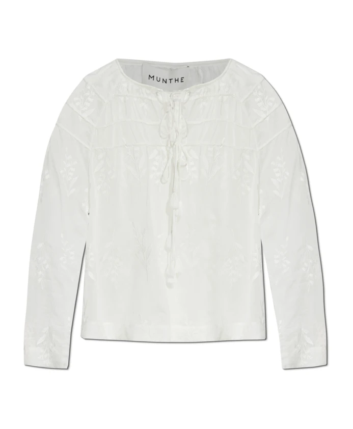 Топ с завязками спереди Munthe, белый
Топ с завязками спереди Munthe, белый
