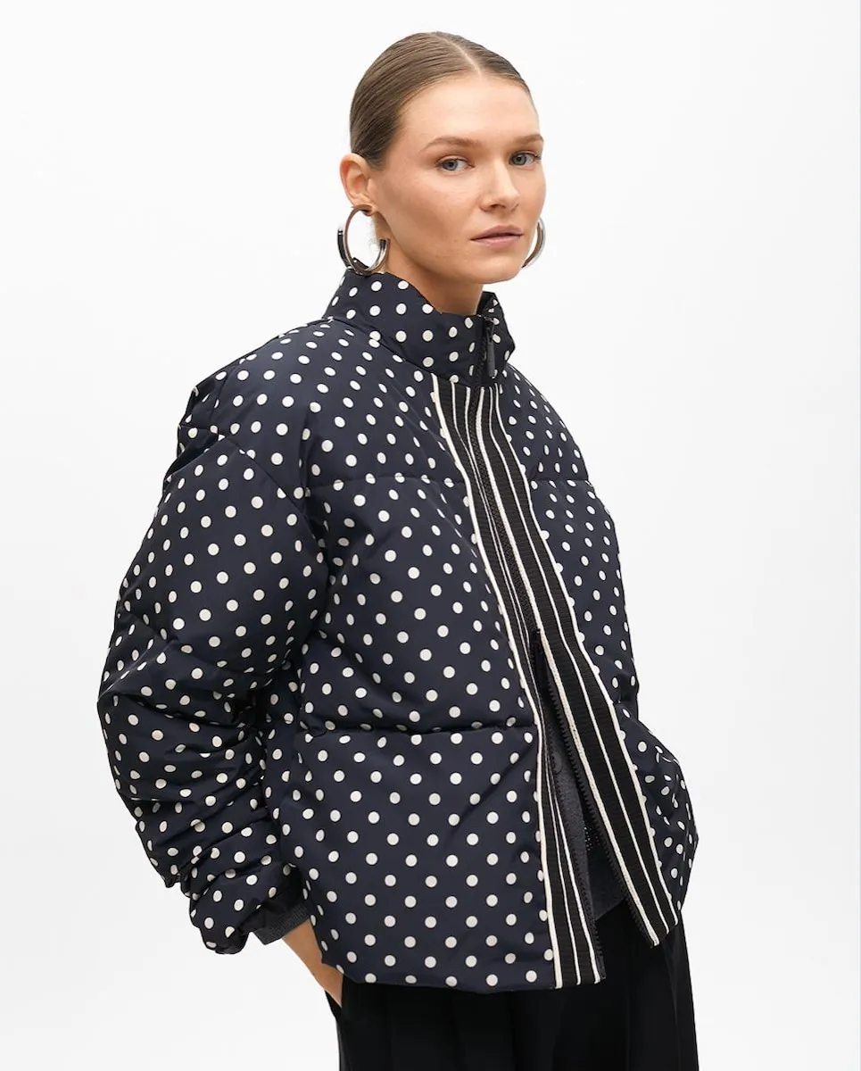 Женский пуховик в горошек с застежкой-молнией Lola Casademunt, темно-синий
Женский пуховик в горошек с застежкой-молнией Lola Casademunt, темно-синий