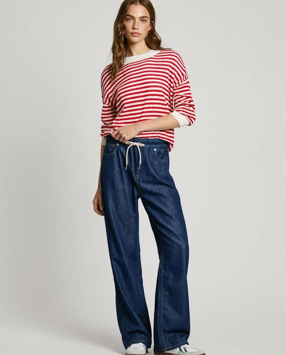 Женские прямые джинсы с высокой талией и талией типа «бумажный мешок» Pepe Jeans, синий
Женские прямые джинсы с высокой талией и талией типа «бумажный мешок» Pepe Jeans, синий