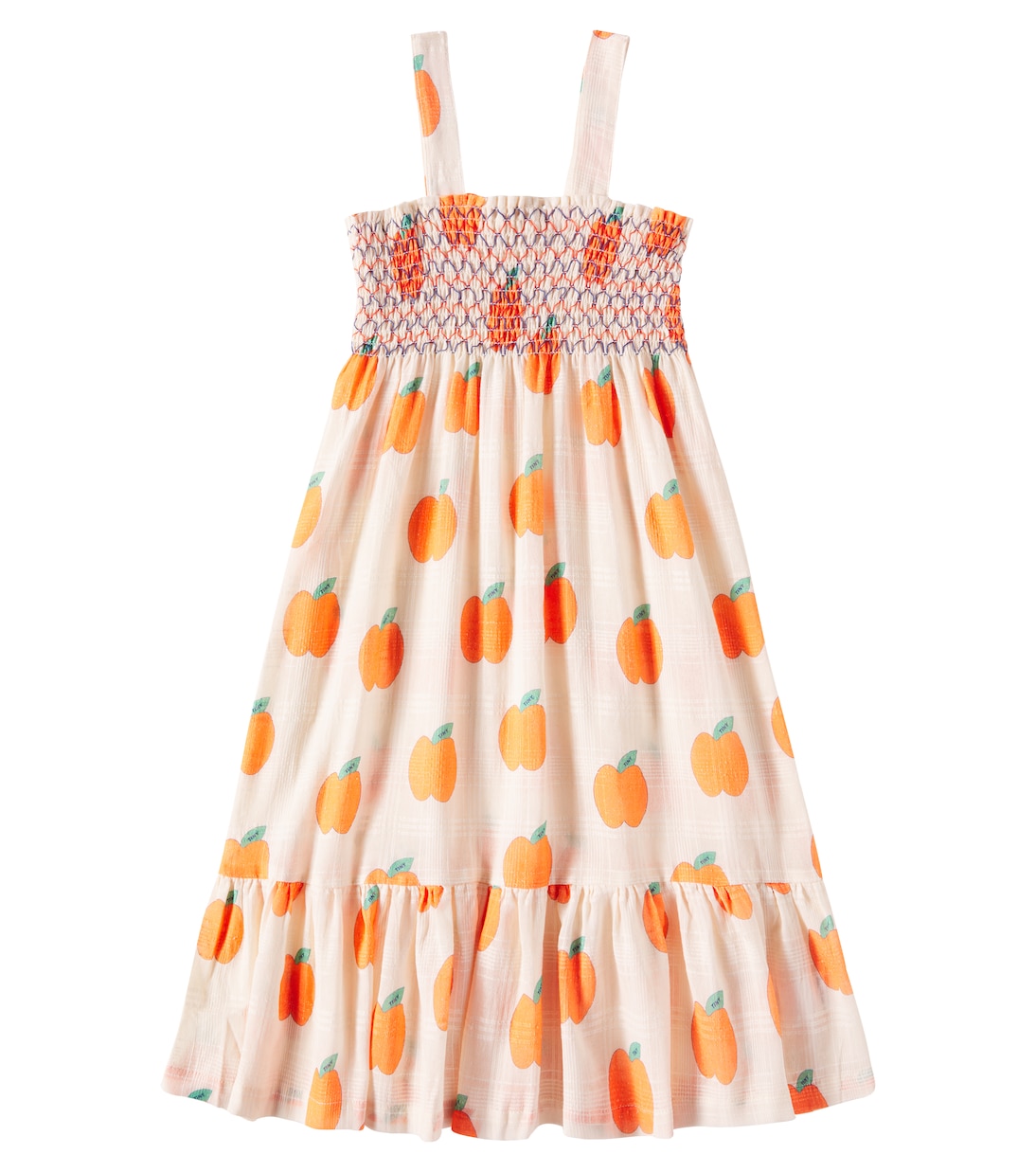 Платье из хлопка с яблочным принтом и сборками Tinycottons, Light Cream
Платье из хлопка с яблочным принтом и сборками Tinycottons, Light Cream