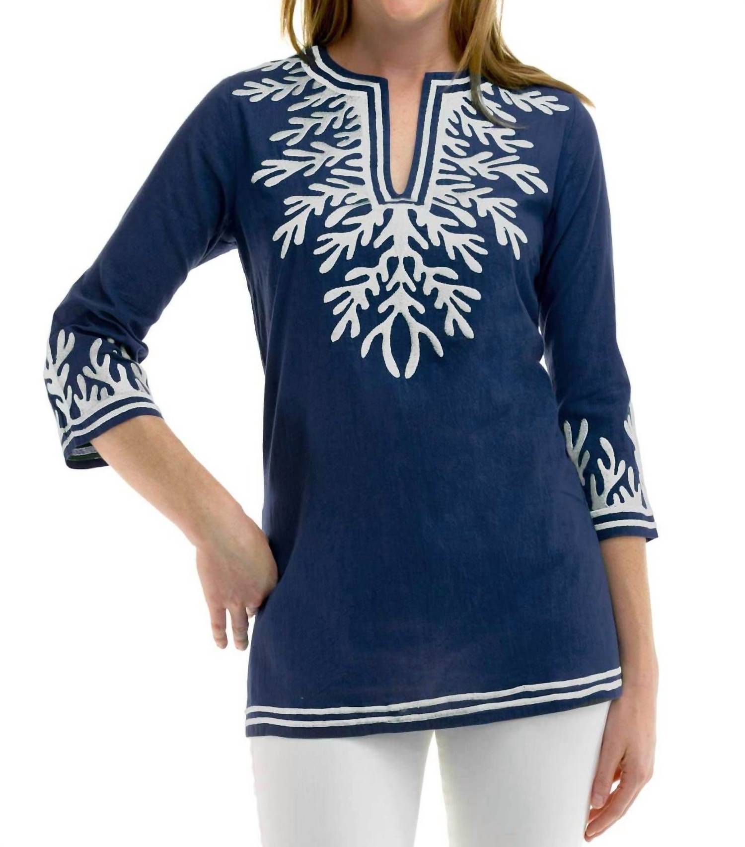 Женская туника The Reef в сине-белом цвете GRETCHEN SCOTT
Женская туника The Reef в сине-белом цвете GRETCHEN SCOTT