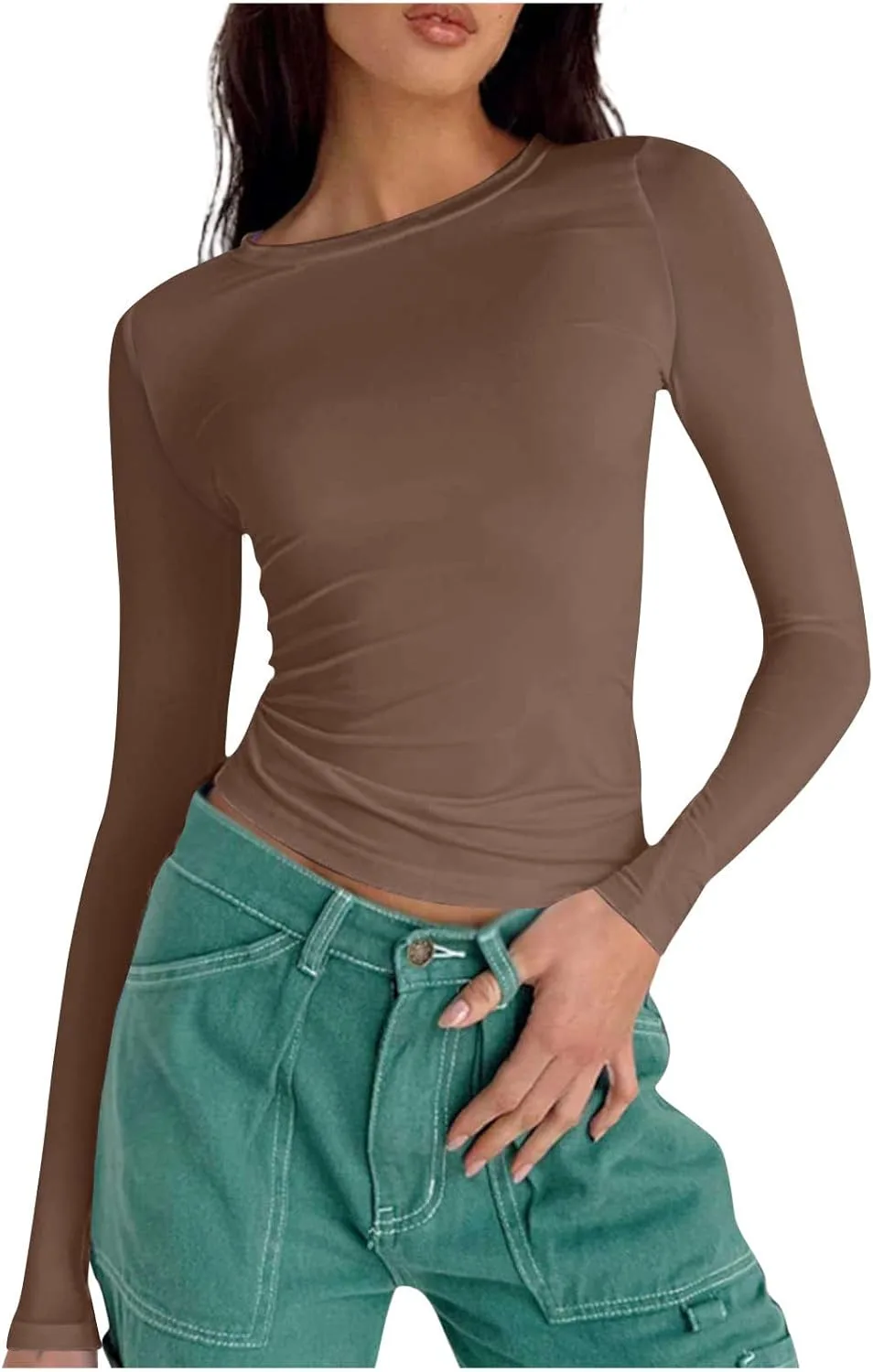 Женский лонгслив-кроп топ Casual Basic Tee
Женский лонгслив-кроп топ Casual Basic Tee