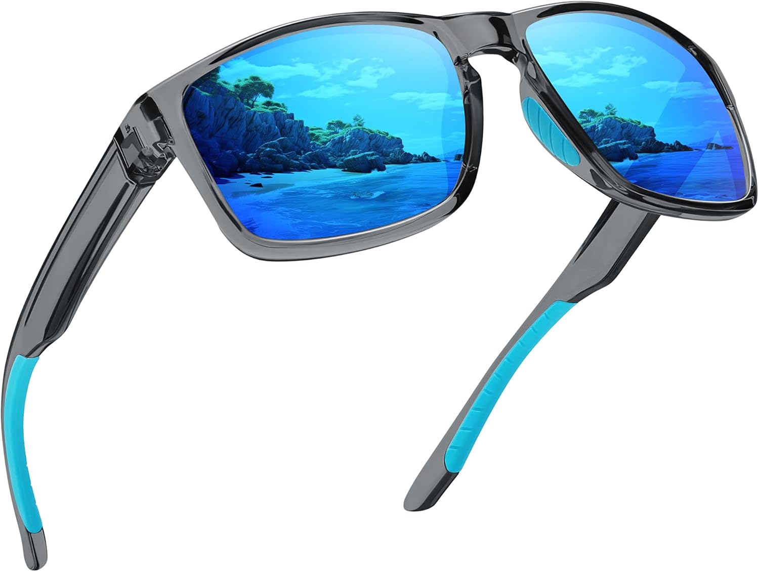 Спортивные поляризованные солнцезащитные очки для мужчин и женщин с защитой от УФ-излучения, небьющиеся, для вождения, бега, рыбалки, походов Ofwin, Clear Gray Frame/Blue Mirror Lens
Спортивные поляризованные солнцезащитные очки для мужчин и женщин с защитой от УФ-излучения, небьющиеся, для вождения, бега, рыбалки, походов Ofwin, Clear Gray Frame/Blue Mirror Lens