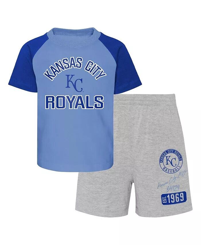 Комплект из футболки и шорт реглан Kansas City Royals Ground Out Baller для мальчиков и девочек светло-голубого и серого цвета Outerstuff
Комплект из футболки и шорт реглан Kansas City Royals Ground Out Baller для мальчиков и девочек светло-голубого и серого цвета Outerstuff