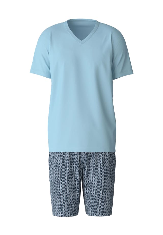 Хлопковая специальная пижама короткая хлопковая с v-образным вырезом Calida, синий
Хлопковая специальная пижама короткая хлопковая с v-образным вырезом Calida, синий
