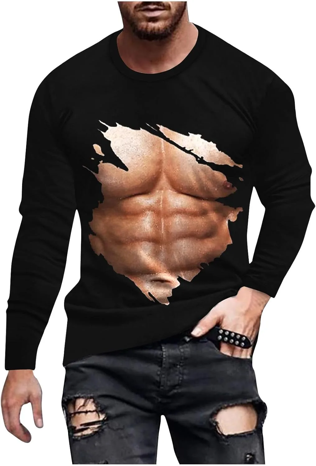 Футболка с 3D принтом и длинными рукавами Fake Muscle для мужчин Zeiyignr
Футболка с 3D принтом и длинными рукавами Fake Muscle для мужчин Zeiyignr