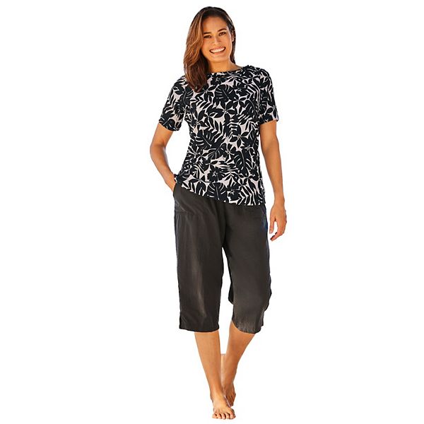 Женская футболка для плавания с перекрестной спинкой plus size Swim 365, Black Palm
Женская футболка для плавания с перекрестной спинкой plus size Swim 365, Black Palm