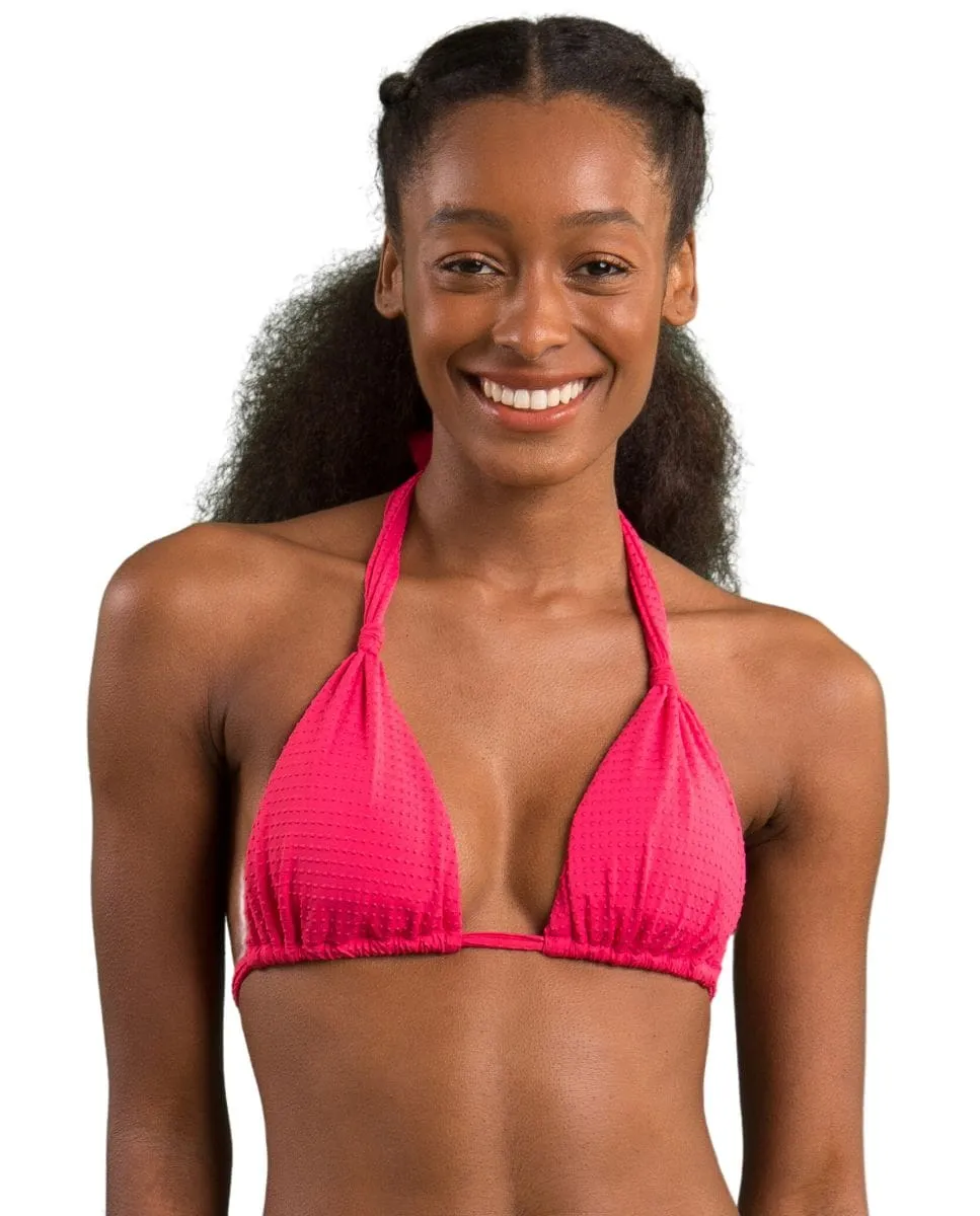 Однотонный лиф бикини с вырезом халтер и набивкой Río de Sol, фуксия
Однотонный лиф бикини с вырезом халтер и набивкой Río de Sol, фуксия