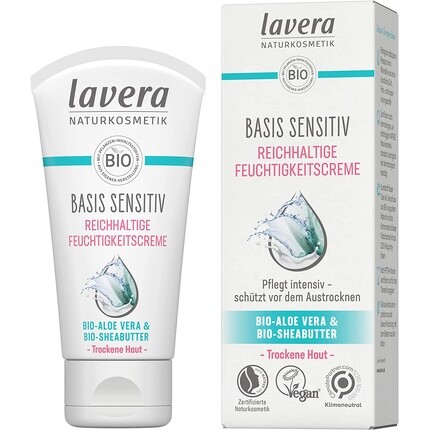 Naturkosmetik Basis Sensitiv Насыщенный увлажняющий органический крем с алоэ вера и маслом ши 50 мл, Lavera
Naturkosmetik Basis Sensitiv Насыщенный увлажняющий органический крем с алоэ вера и маслом ши 50 мл, Lavera