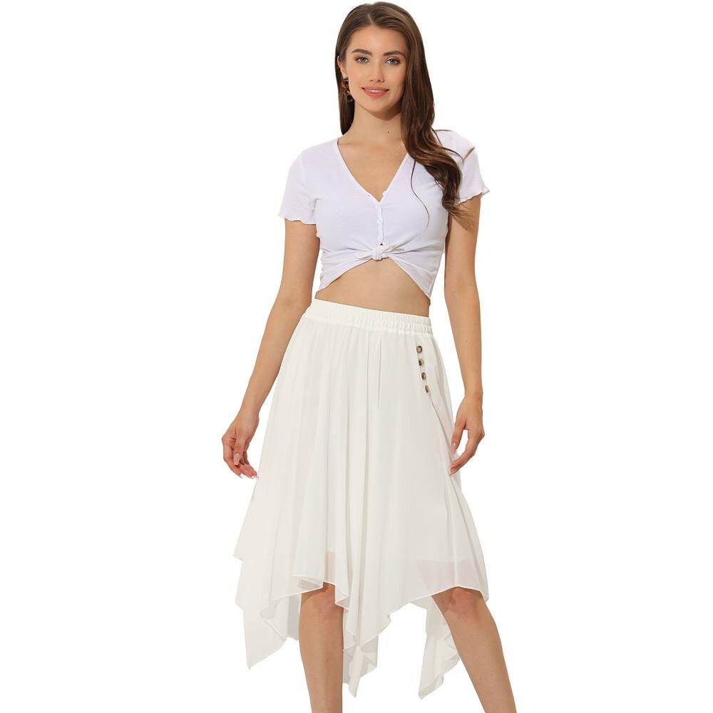 Женская шифоновая юбка-миди с расклешенной кромкой и эластичным поясом ALLEGRA K, белый
Женская шифоновая юбка-миди с расклешенной кромкой и эластичным поясом ALLEGRA K, белый