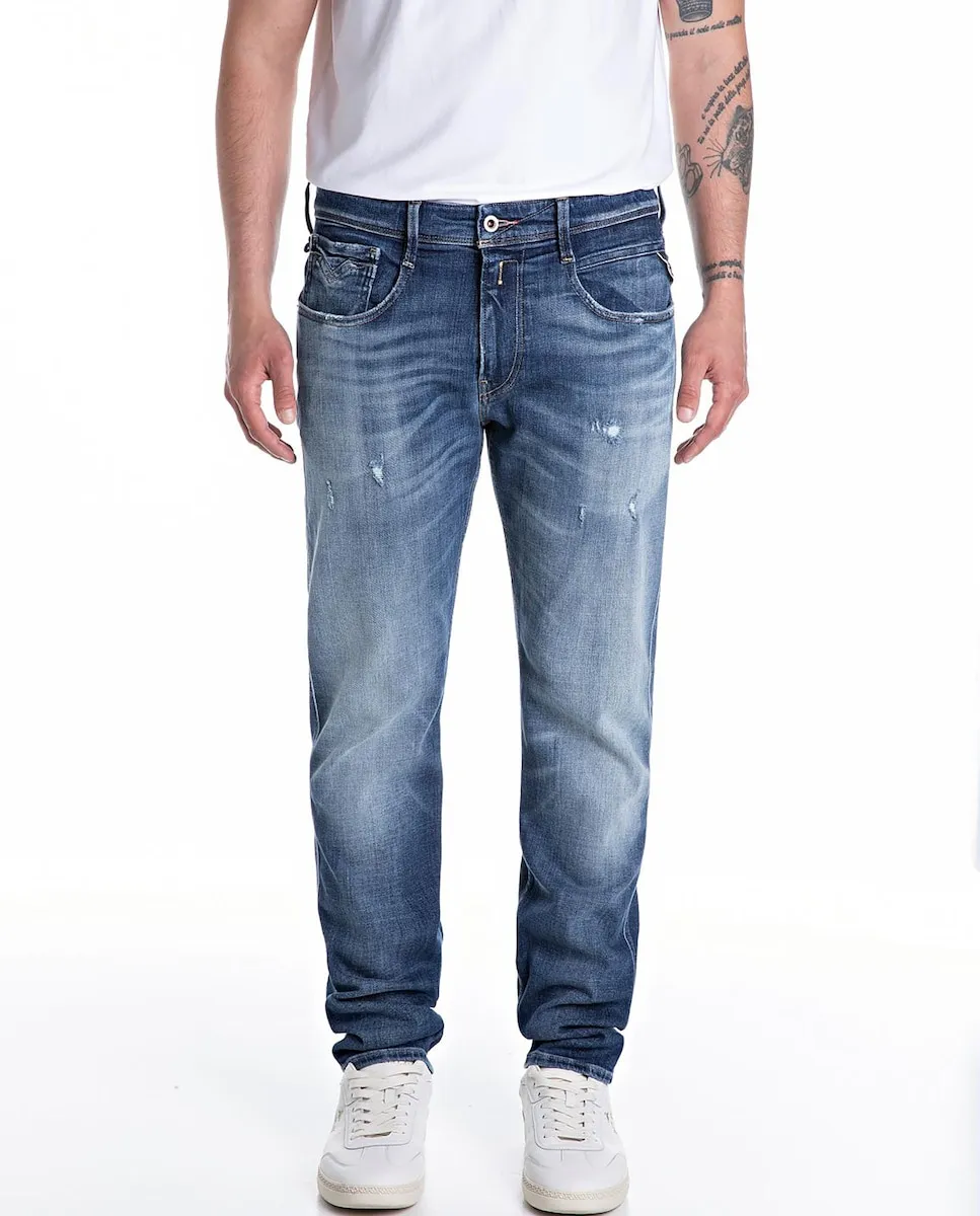 Мужские ковбойские джинсы приталенного кроя с карманами Replay, синий
Мужские ковбойские джинсы приталенного кроя с карманами Replay, синий