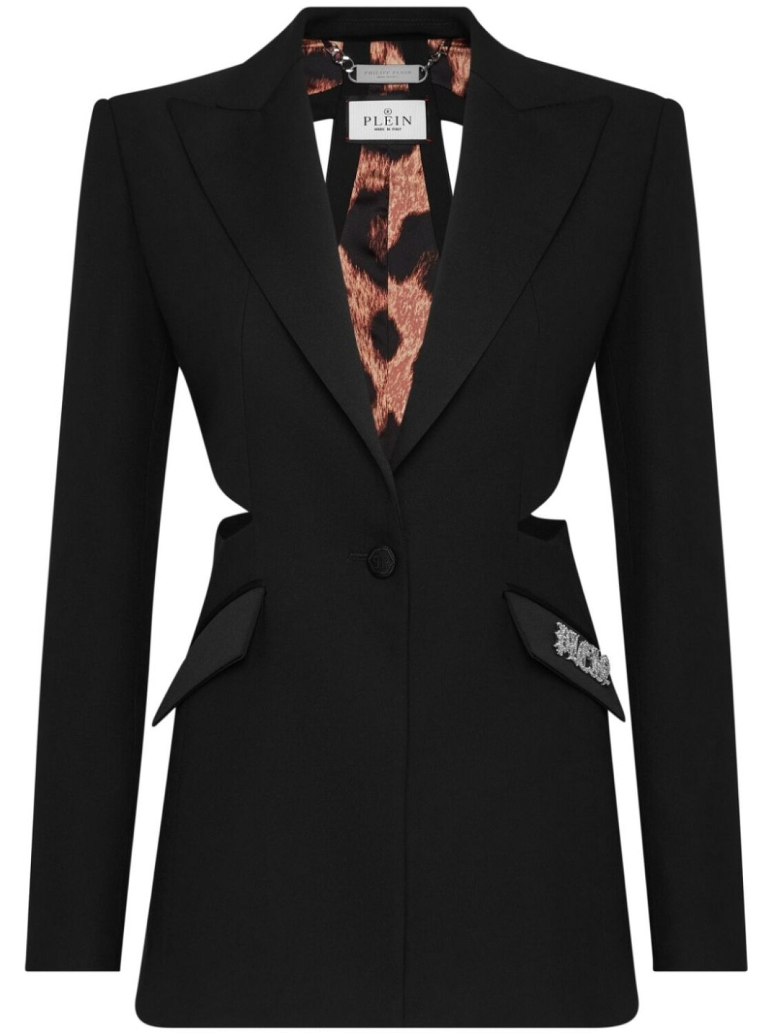 Philipp Plein блейзер с вырезом и логотипом, черный
Philipp Plein блейзер с вырезом и логотипом, черный