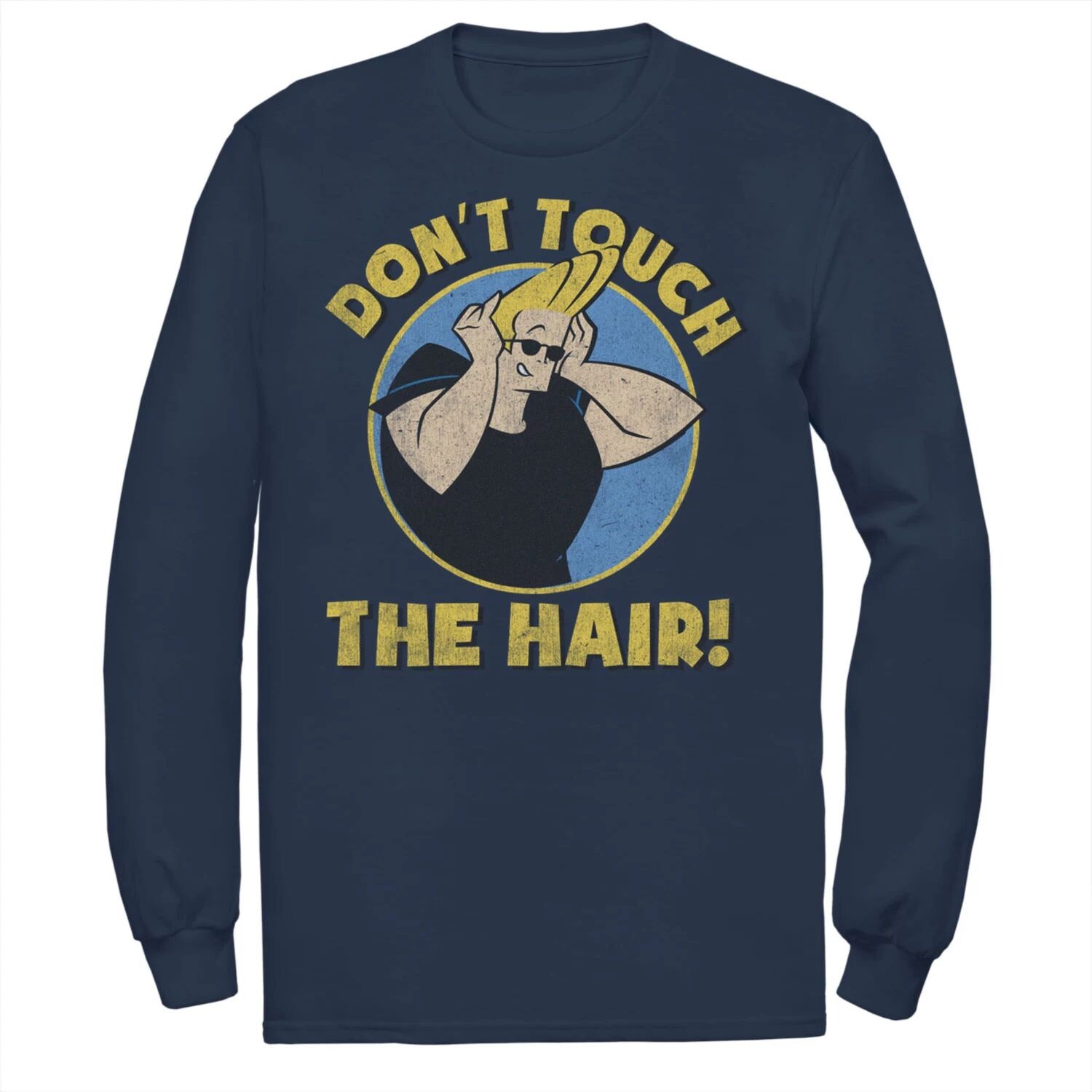 Мужская футболка с длинными рукавами и рисунком Cartoon Network Johnny Bravo Don't Touch The Hair Badge Licensed Character
Мужская футболка с длинными рукавами и рисунком Cartoon Network Johnny Bravo Don't Touch The Hair Badge Licensed Character