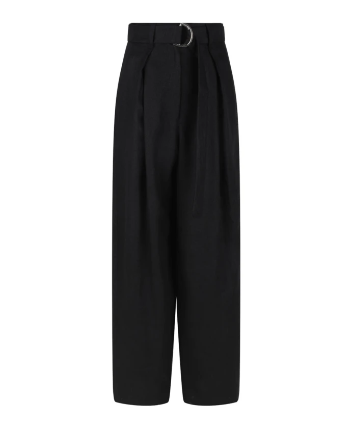 Черные льняные брюки с широкими штанинами Max Mara, черный
Черные льняные брюки с широкими штанинами Max Mara, черный