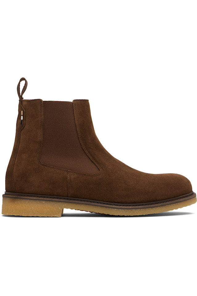 Эластичные вставки ботинок Chelsea Boss, коричневый 
Эластичные вставки ботинок Chelsea Boss, коричневый