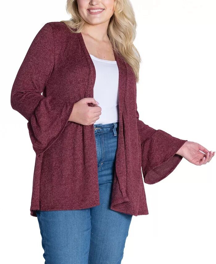 Открытый кардиган с рукавами-колокольчиками больших размеров 24seven Comfort Apparel, красный
Открытый кардиган с рукавами-колокольчиками больших размеров 24seven Comfort Apparel, красный