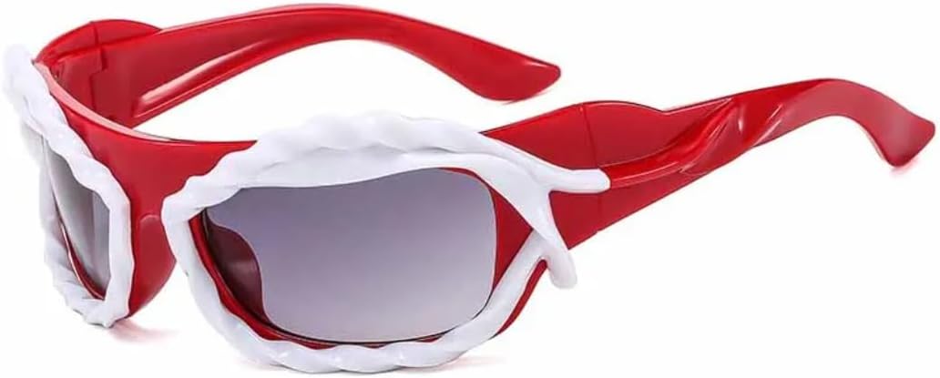 Модные женские солнцезащитные очки неправильной формы, стильные мужские очки для активного отдыха на природе, для вождения, походов, с защитой от УФ-излучения UV400 TVTBBVV, Red White Gray
Модные женские солнцезащитные очки неправильной формы, стильные мужские очки для активного отдыха на природе, для вождения, походов, с защитой от УФ-излучения UV400 TVTBBVV, Red White Gray