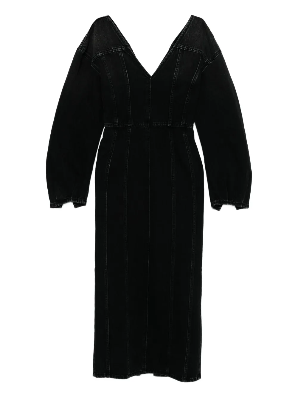 Платье миди с объемными рукавами и V-образным вырезом Haikure, черный
Платье миди с объемными рукавами и V-образным вырезом Haikure, черный