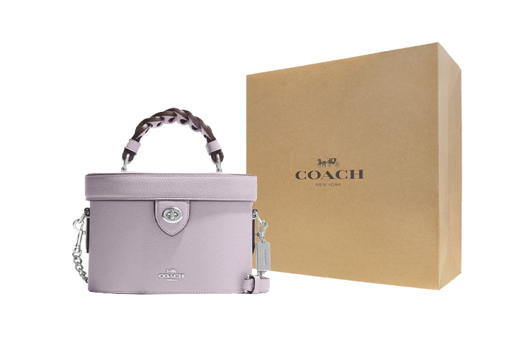 COACH Кожаная сумка-бокс через плечо женская маленькая светло-фиолетовая
COACH Кожаная сумка-бокс через плечо женская маленькая светло-фиолетовая