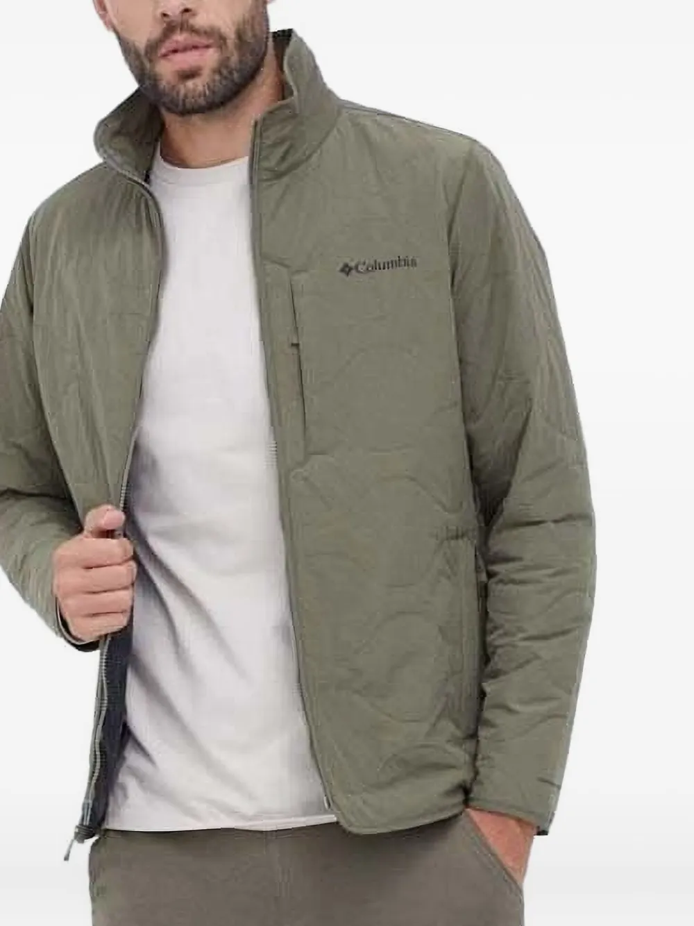 Стеганая куртка на молнии Columbia, зеленый
Стеганая куртка на молнии Columbia, зеленый