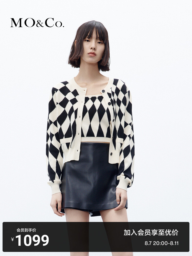 Короткий свитер и топ Moco в клетку, черно-белый
Короткий свитер и топ Moco в клетку, черно-белый