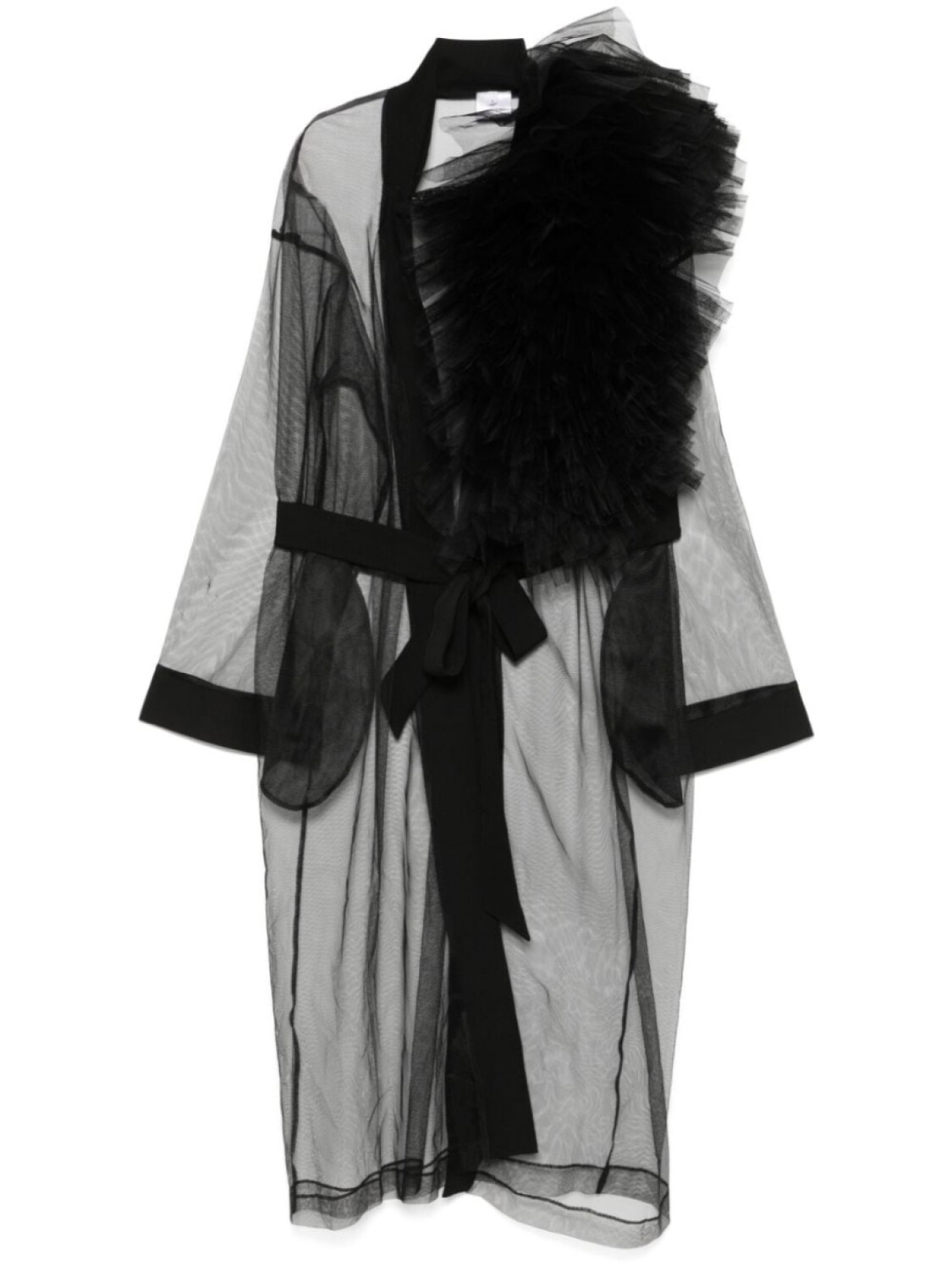 Пальто с оборками Alchemy x Lia Aram, черный 
Пальто с оборками Alchemy x Lia Aram, черный