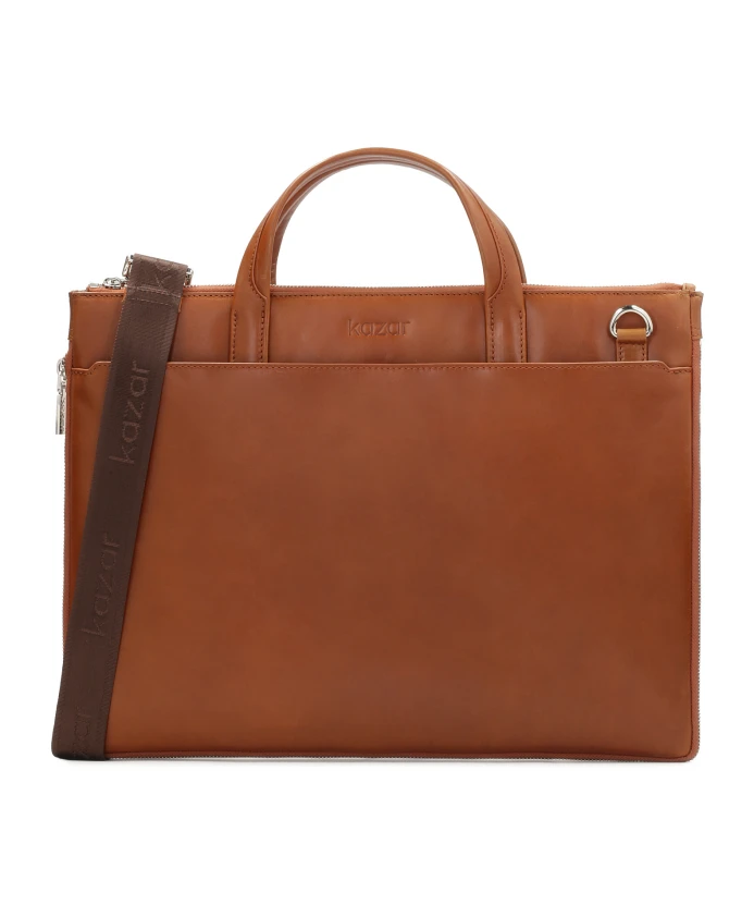 Кожаная сумка для ноутбука и документов Kazar, коричневый 
Кожаная сумка для ноутбука и документов Kazar, коричневый