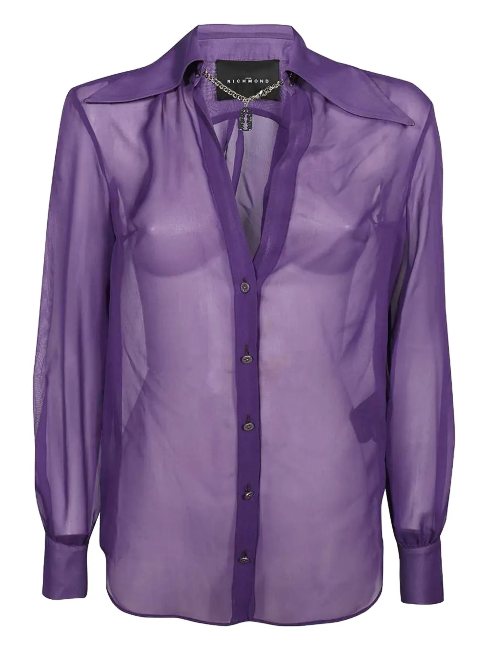 Рубашка с длинными рукавами и манжетами на пуговицах John Richmond, фиолетовый
Рубашка с длинными рукавами и манжетами на пуговицах John Richmond, фиолетовый