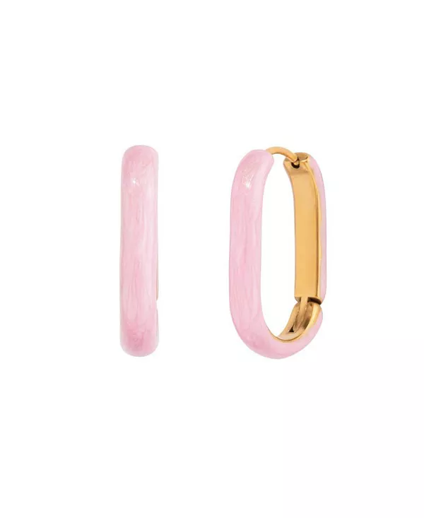 Овальные розовые эмалевые серьги-кольца Little Sky Stone, pink
Овальные розовые эмалевые серьги-кольца Little Sky Stone, pink