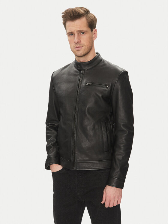 Облегающая кожаная куртка Retro Serge Pariente, черный
Облегающая кожаная куртка Retro Serge Pariente, черный