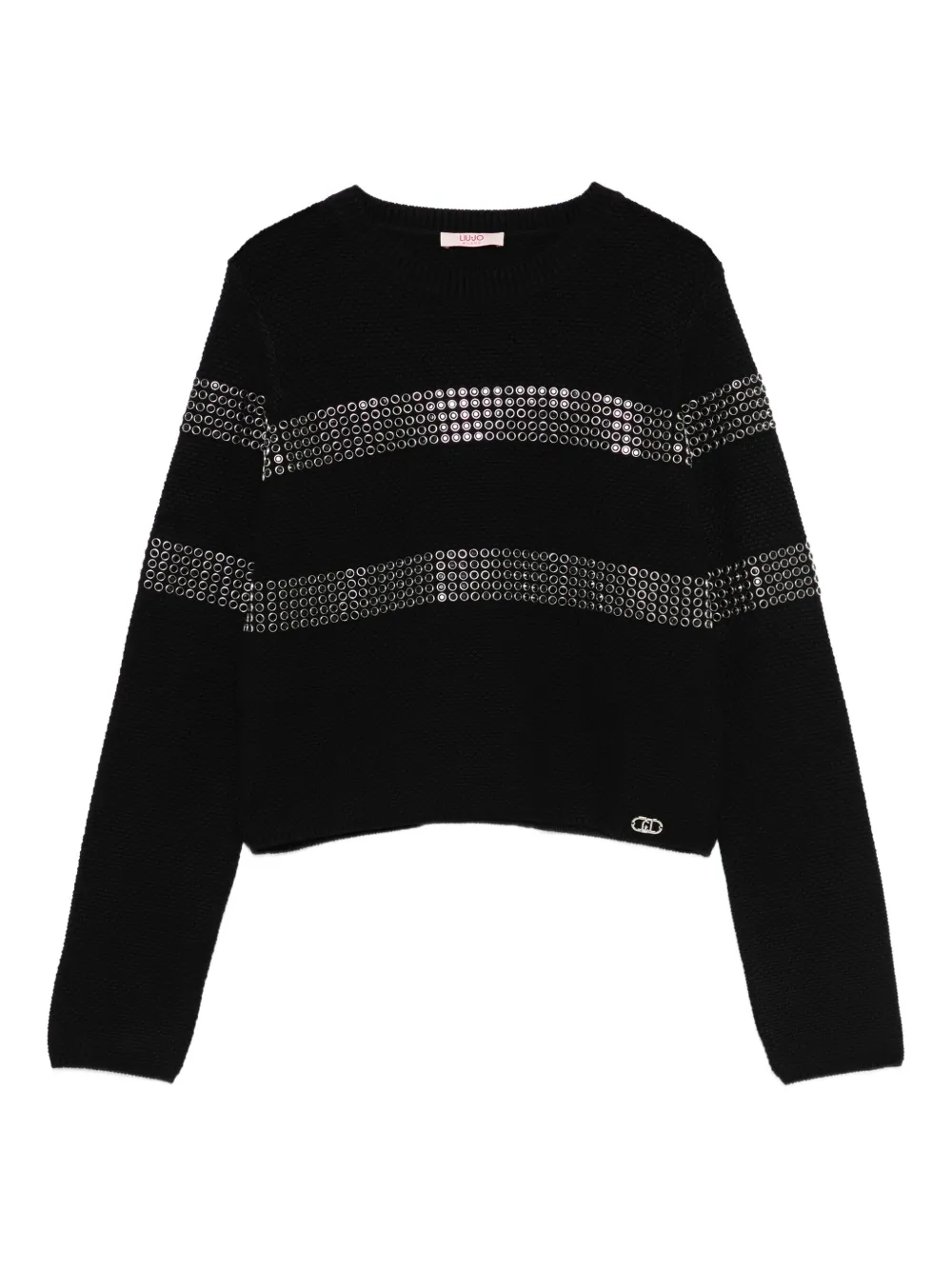 Свитер с украшенными полосами LIU JO, черный
Свитер с украшенными полосами LIU JO, черный