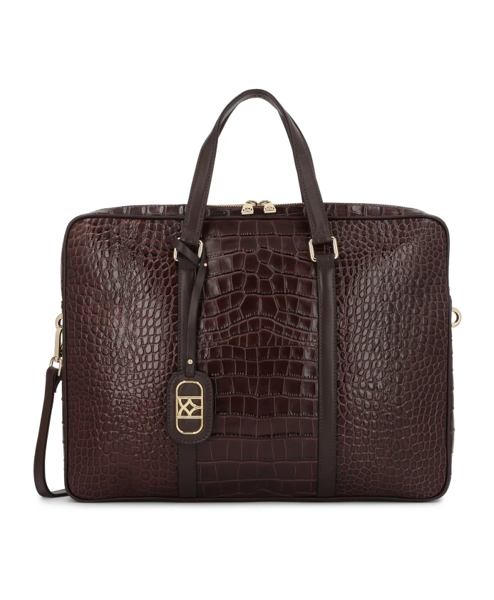 Сумка для ноутбука из тисненой коричневой кожи Kazar, коричневый
Сумка для ноутбука из тисненой коричневой кожи Kazar, коричневый