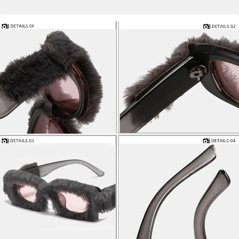 Женские квадратные солнцезащитные очки в стиле панк, с мягким мехом и бархатом, розовые, красочные, ручной работы, с защитой от УФ-излучения UV400 MTZJH, Brown
Женские квадратные солнцезащитные очки в стиле панк, с мягким мехом и бархатом, розовые, красочные, ручной работы, с защитой от УФ-излучения UV400 MTZJH, Brown