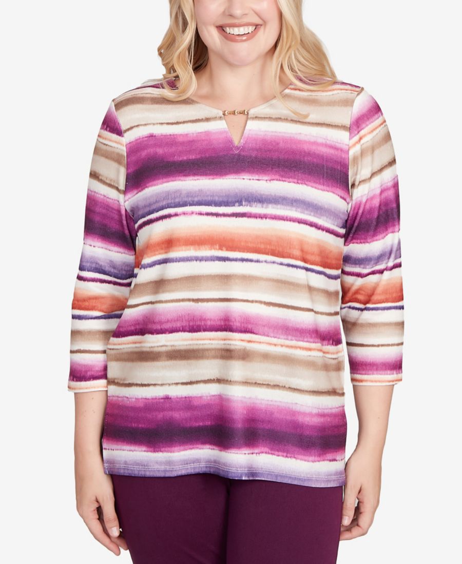 Женский топ Urban Legend Watercolor Biadere с бисерной отделкой и разрезом на шее Alfred Dunner, Plum Multi
Женский топ Urban Legend Watercolor Biadere с бисерной отделкой и разрезом на шее Alfred Dunner, Plum Multi