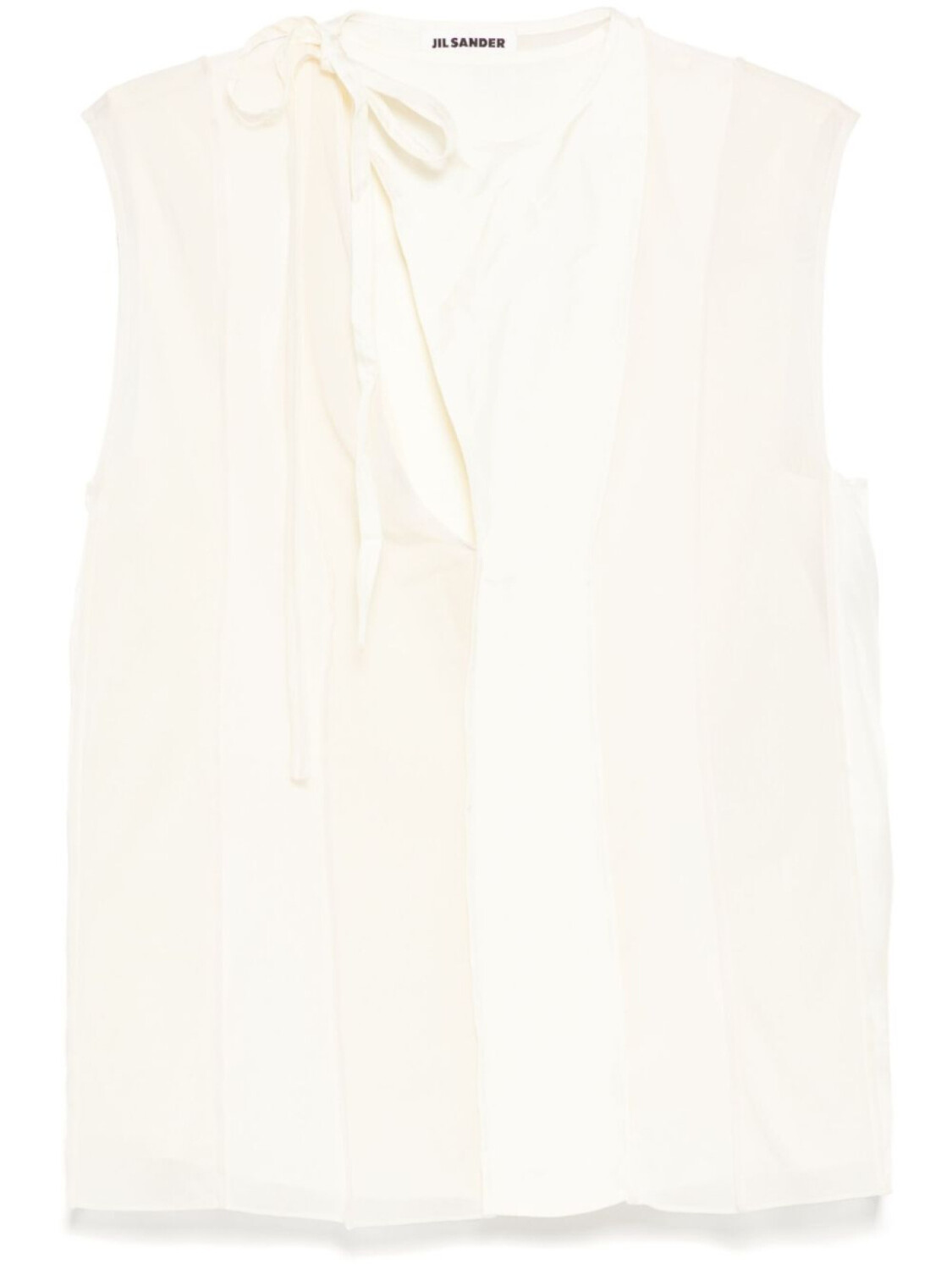 Jil Sander топ со вставками, белый 
Jil Sander топ со вставками, белый