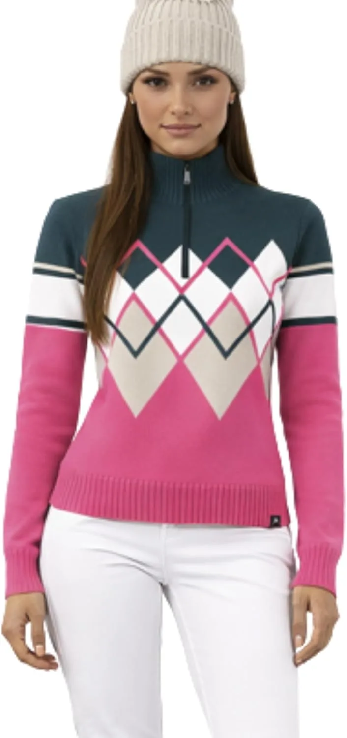 HEAD Women’s Coco Merino Wool Pullover – Quarter Zip, Argyle Knit
HEAD Women’s Coco Merino Wool Pullover – Quarter Zip, Argyle Knit