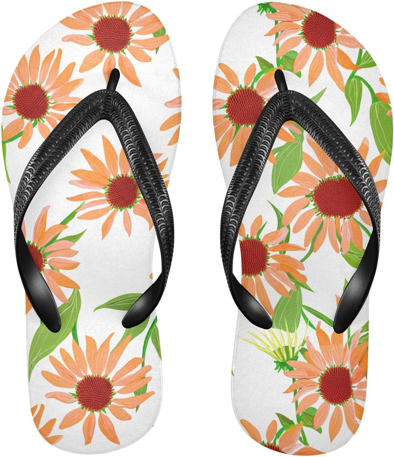 Вьетнамки с цветами эхинацеи и листьями, белые, пляжные, резиновые, нескользящие, летние шлепанцы для мужчин и женщин Sinestour
Вьетнамки с цветами эхинацеи и листьями, белые, пляжные, резиновые, нескользящие, летние шлепанцы для мужчин и женщин Sinestour