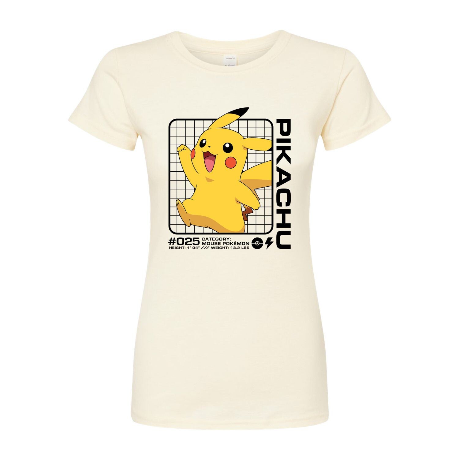 Облегающая футболка с изображением Pokémon Pikachu Stats для юниоров Licensed Character, бежевый
Облегающая футболка с изображением Pokémon Pikachu Stats для юниоров Licensed Character, бежевый