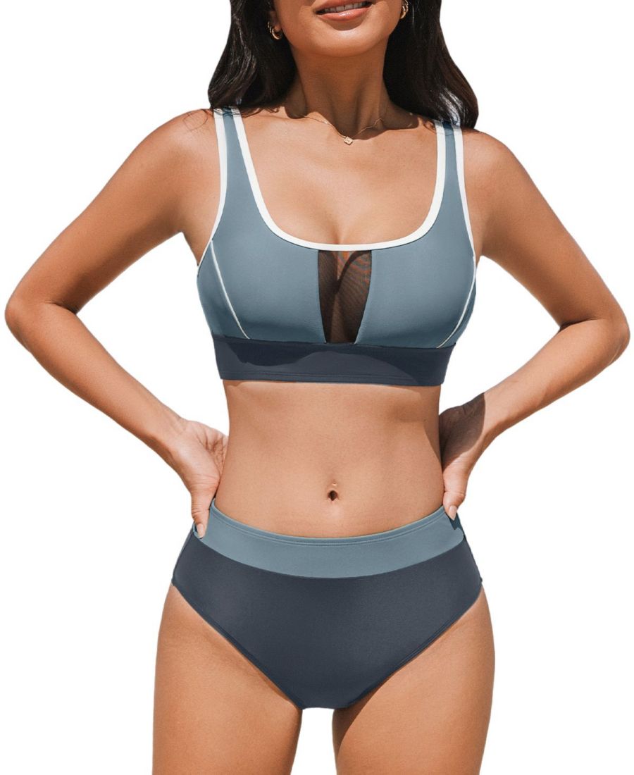 Женские бикини с вырезом-лодочкой и цветовыми блоками Cupshe, Dark grey
Женские бикини с вырезом-лодочкой и цветовыми блоками Cupshe, Dark grey