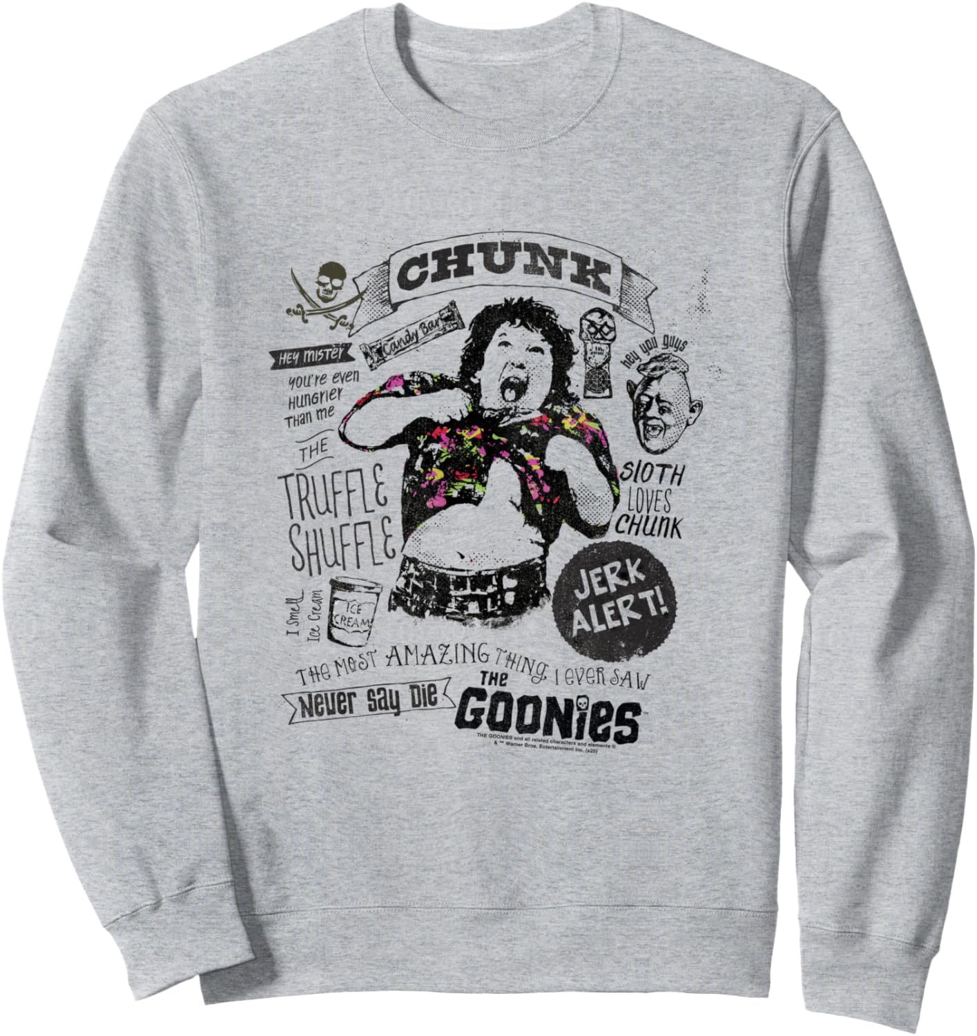 Толстовка с цитатой из фильма «Гуни» - «Чанк Трюфель Шаффл», серая The Goonies, Серый, Толстовка с цитатой из фильма «Гуни» - «Чанк Трюфель Шаффл», серая The Goonies
Толстовка с цитатой из фильма «Гуни» - «Чанк Трюфель Шаффл», серая The Goonies, Серый, Толстовка с цитатой из фильма «Гуни» - «Чанк Трюфель Шаффл», серая The Goonies