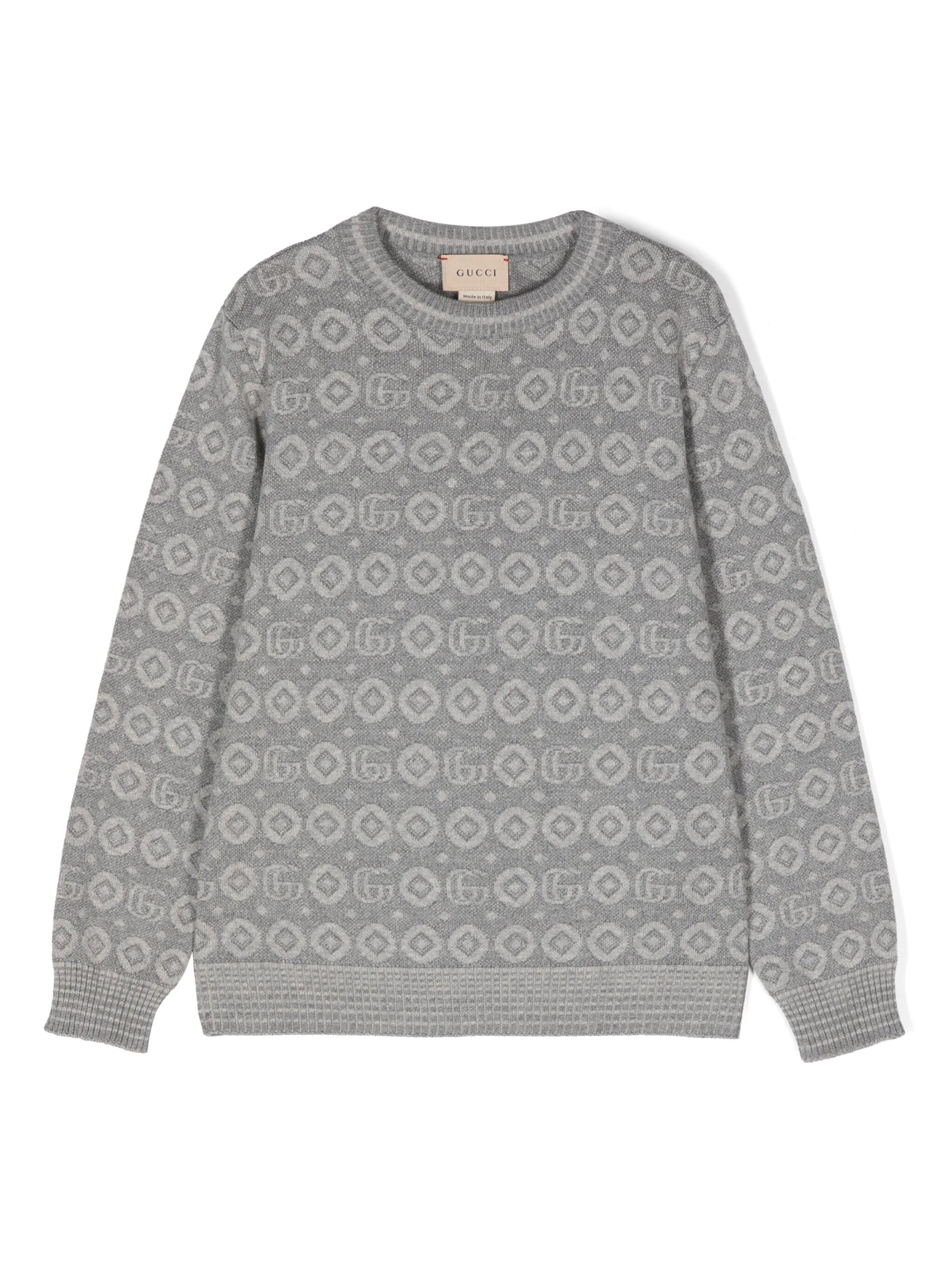 Свитер с логотипом Double G Gucci Kids, серый
Свитер с логотипом Double G Gucci Kids, серый