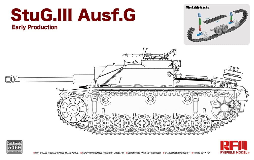 StuG III Ausf.G (раннее производство) 1:35 Модель 5069 «Ржаное поле» Rye Field Model
StuG III Ausf.G (раннее производство) 1:35 Модель 5069 «Ржаное поле» Rye Field Model