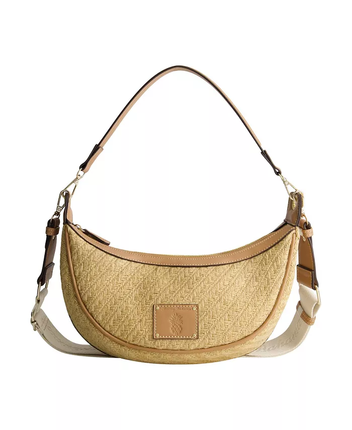 Сумка-хобо Raffia Crescent из рафии Tommy Bahama, коричневый/бежевый 
Сумка-хобо Raffia Crescent из рафии Tommy Bahama, коричневый/бежевый