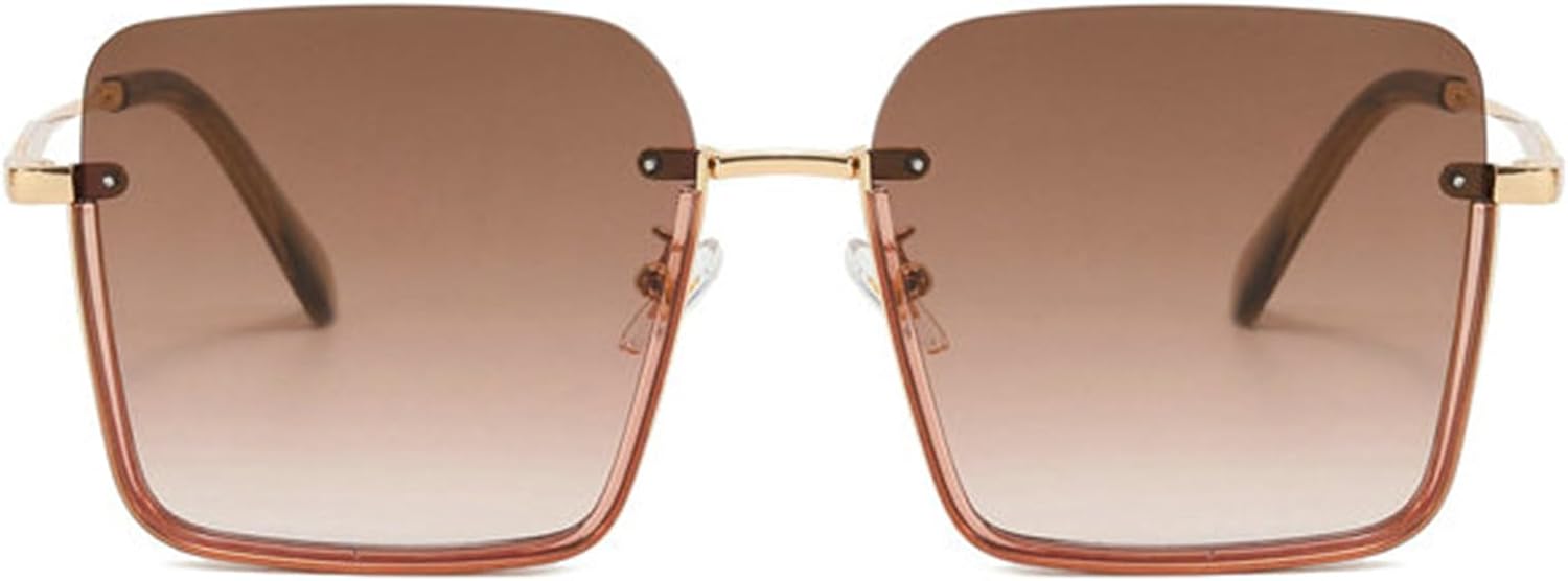 Мужские солнцезащитные очки без оправы квадратной формы, модные винтажные солнцезащитные очки с градиентным переходом, женские стильные дизайнерские очки с защитой от УФ-излучения UV400 helena, C6
Мужские солнцезащитные очки без оправы квадратной формы, модные винтажные солнцезащитные очки с градиентным переходом, женские стильные дизайнерские очки с защитой от УФ-излучения UV400 helena, C6