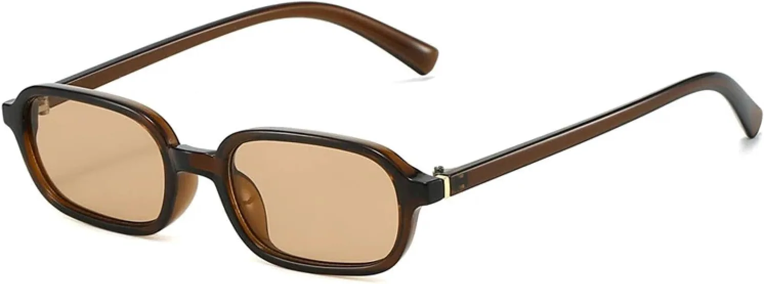 Винтажные маленькие прямоугольные солнцезащитные очки для женщин с защитой от УФ-излучения UV400, модная оправа с прозрачными линзами HHZZYVY, Brown Champagne
Винтажные маленькие прямоугольные солнцезащитные очки для женщин с защитой от УФ-излучения UV400, модная оправа с прозрачными линзами HHZZYVY, Brown Champagne