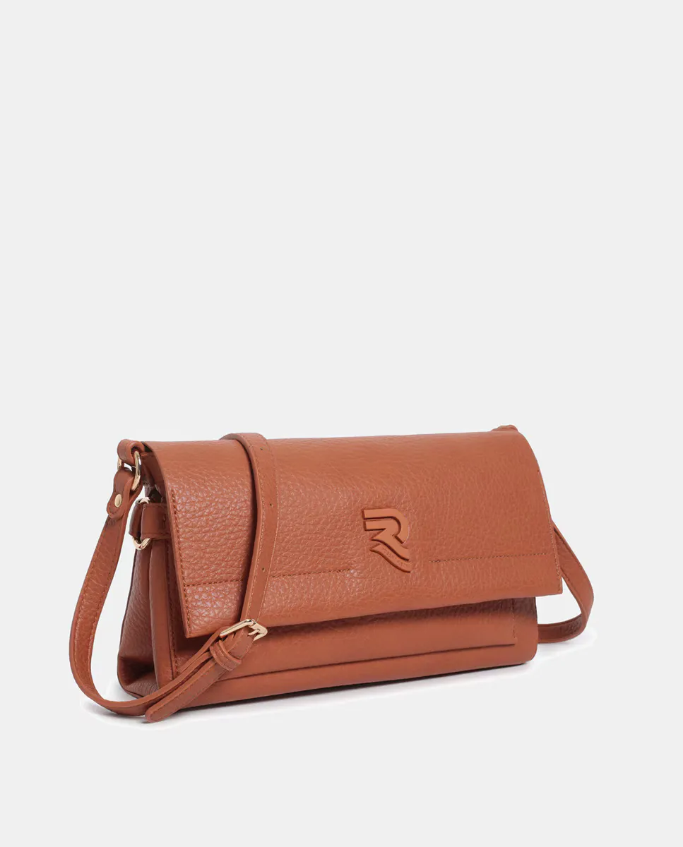 Кросс-боди с клапаном и гравировкой Robert Pietri, коричневый 
Кросс-боди с клапаном и гравировкой Robert Pietri, коричневый