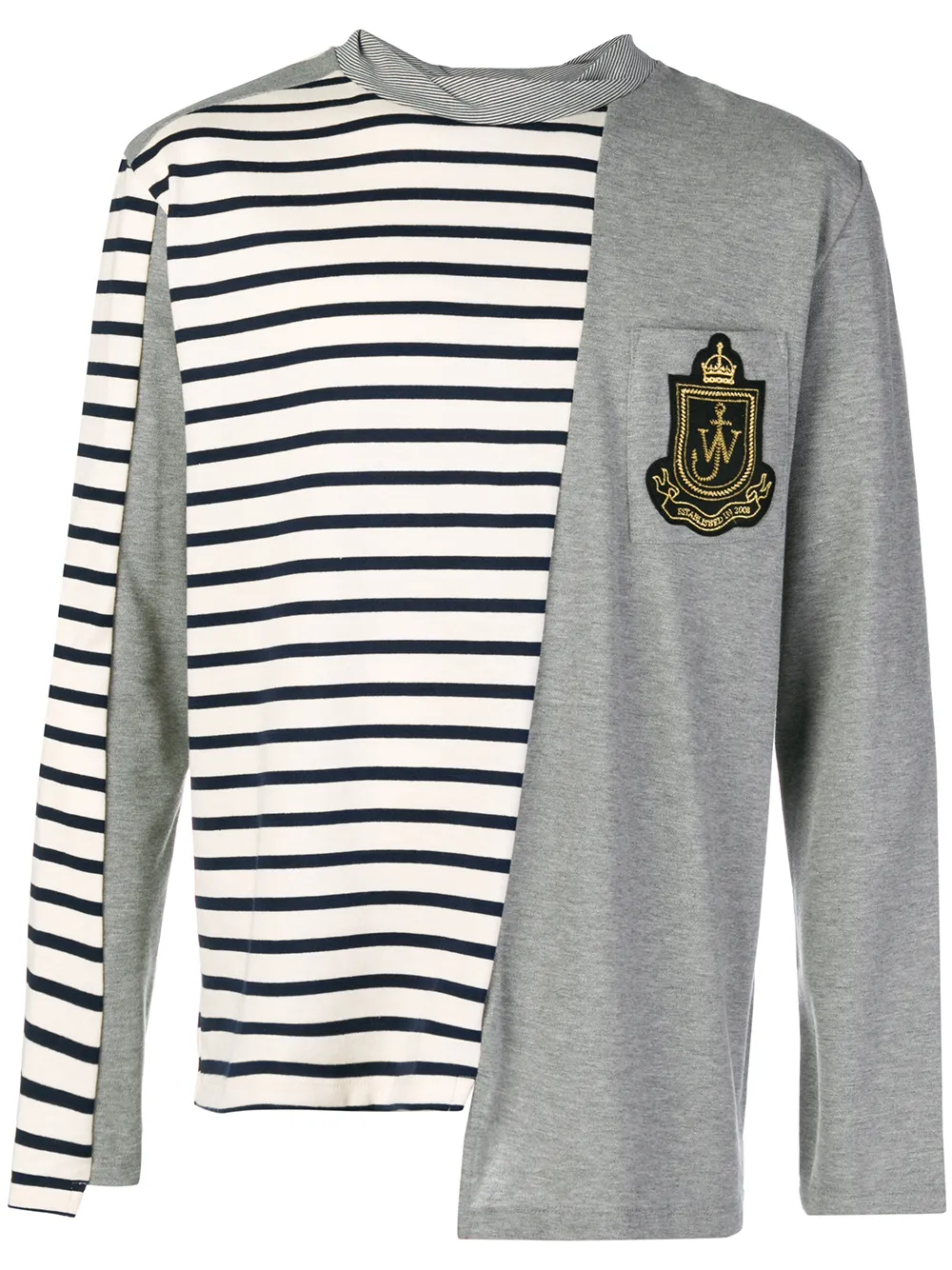 Полосатая футболка дизайна колор-блок с длинными рукавами JW ANDERSON, серый
Полосатая футболка дизайна колор-блок с длинными рукавами JW ANDERSON, серый