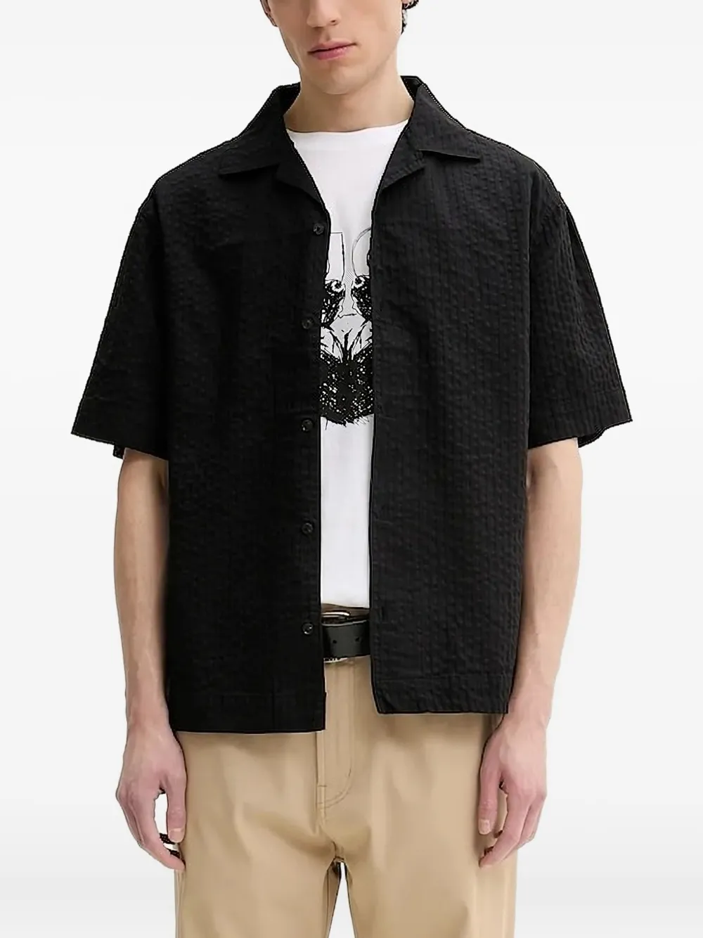 Рубашка из сирсакера HUGO, черный
Рубашка из сирсакера HUGO, черный